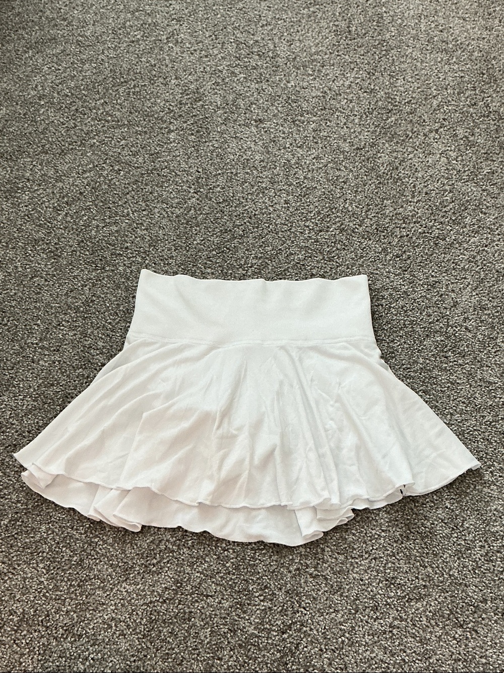 Yoga White Tiered Skater Skirt